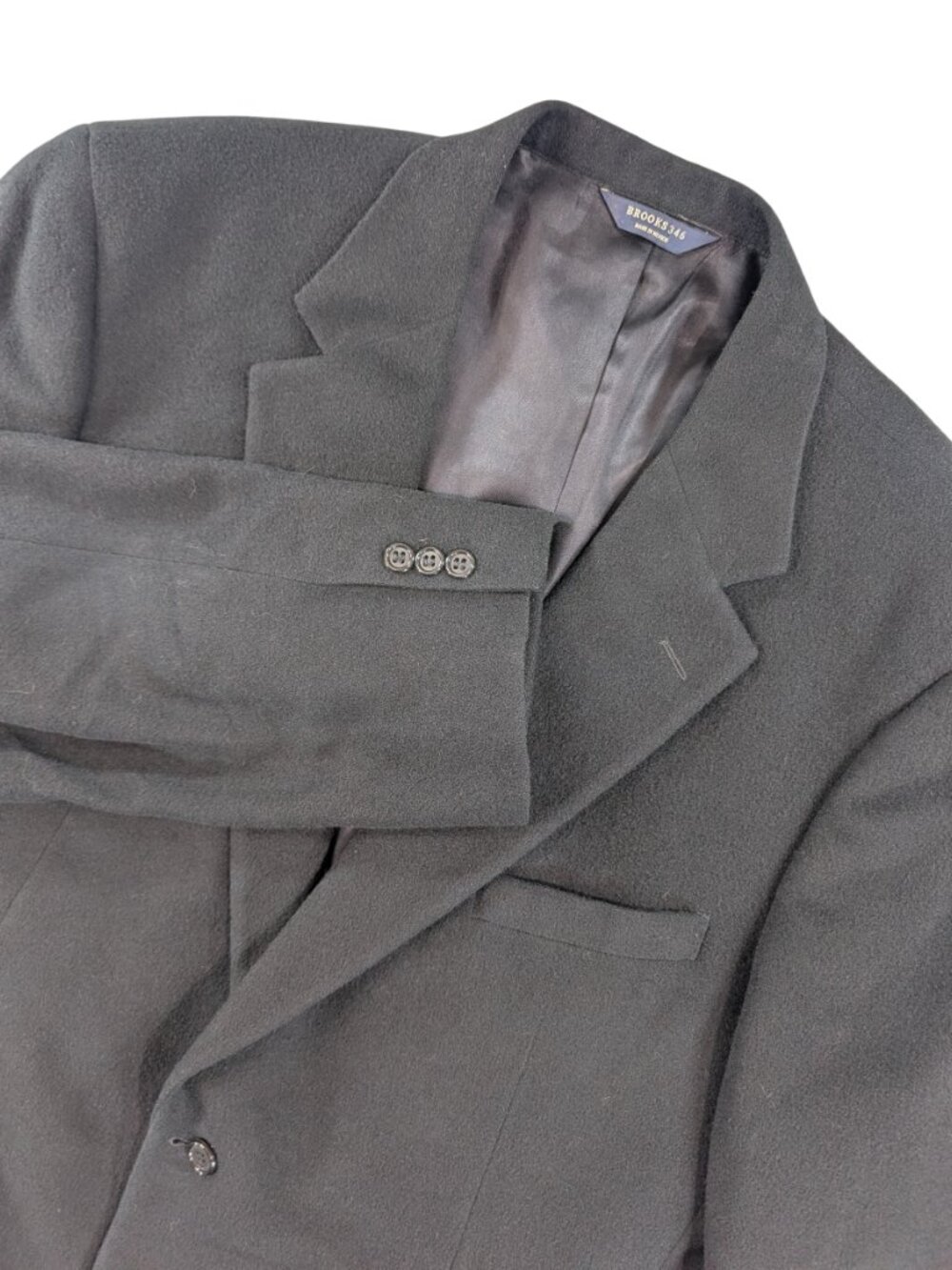 Brooks Brothers 346 Camel Hair Blazer Navy Blue 46L Sport Coat Jacket Mens